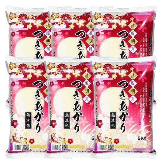 無洗米 福島県産つきあかり 30kg(5kg×6袋) 福島県産 令和7年産【2～4営業日以内に発送】
