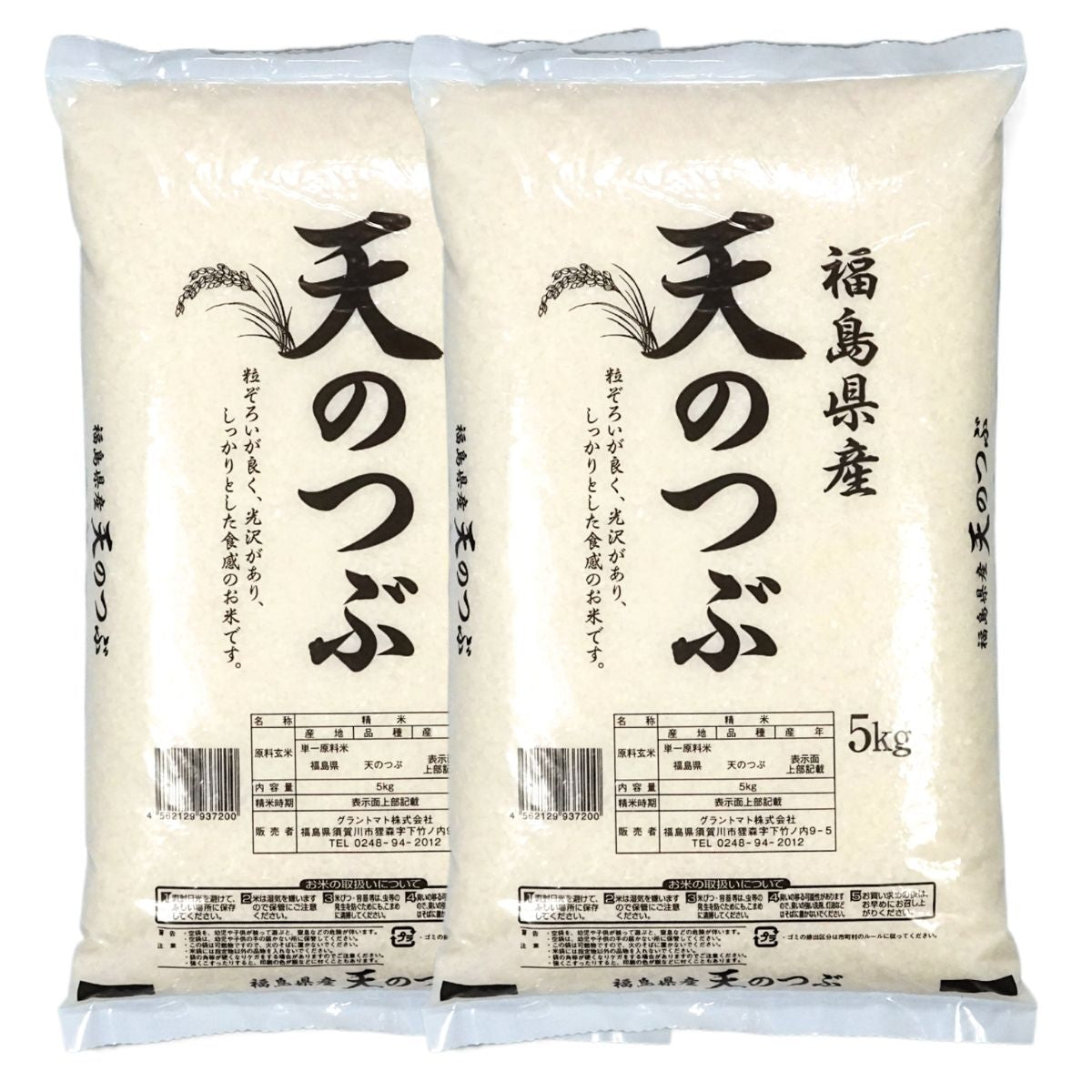 令和7年産 福島県産天のつぶ 白米 送料無料 10kg(5kg×2袋) 米 お米 白米 コメ こめ 白米 10kg
